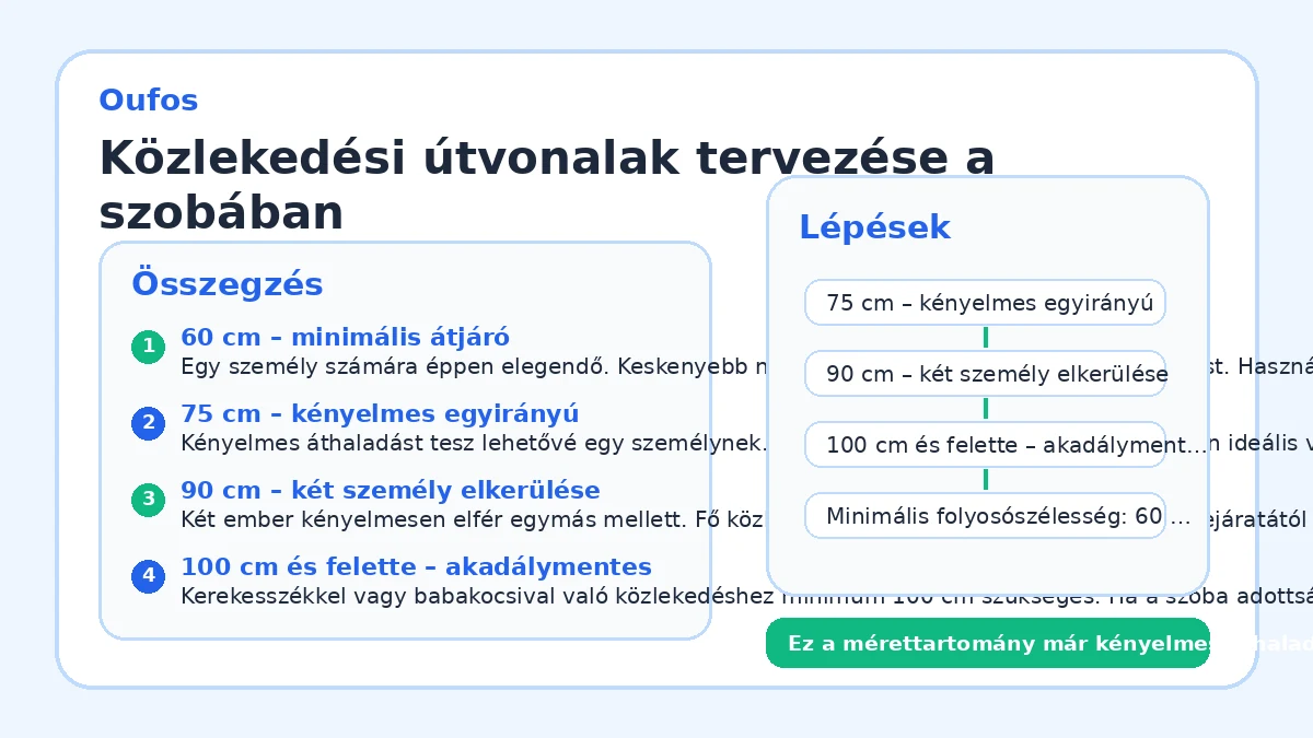 Közlekedési útvonalak tervezése a szobában