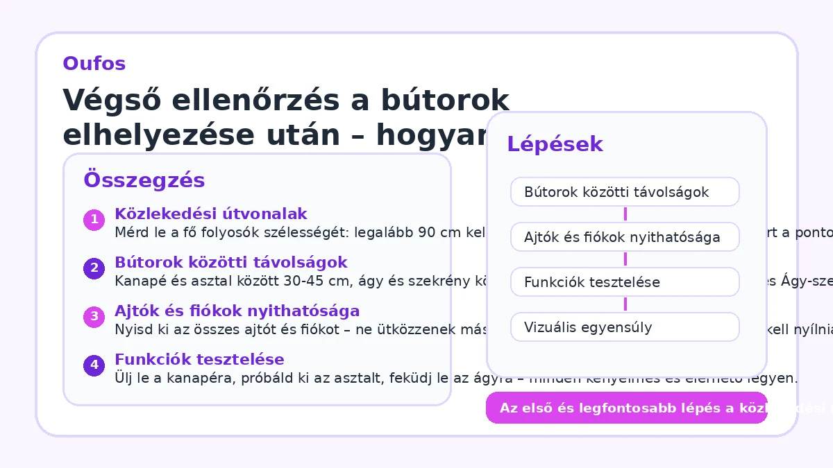 Végső ellenőrzés a bútorok elhelyezése után – hogyan győződjünk meg arról, hogy minden rendben van?
