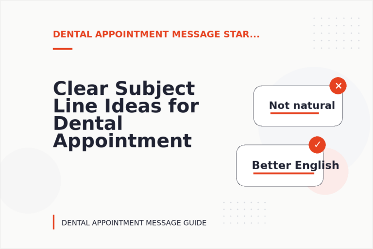 Clear Subject Line Ideas for Dental Appointment Messages Clear Subject Line Ideas for Dental Appointment Messages