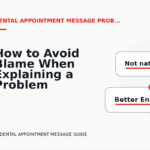 How to Avoid Blame When Explaining a Problem in Dental Appointment Message English